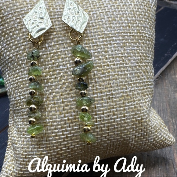 Alquimia by Ady Green peridot Stone Earrings - Picture 1 of 1